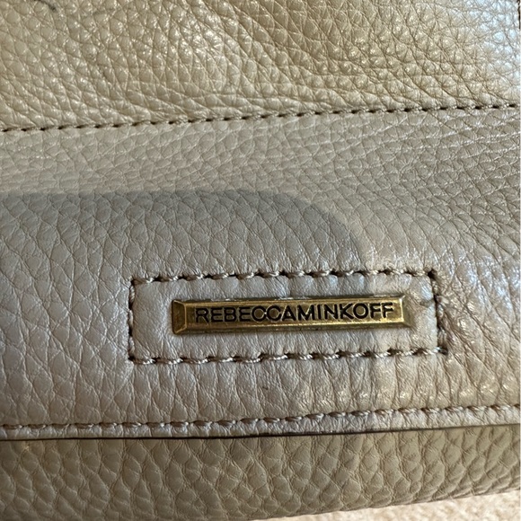 Rebecca Minkoff Designer Leather Grey Purse Beautiful Shoulder Bag with Studs - Picture 2 of 10